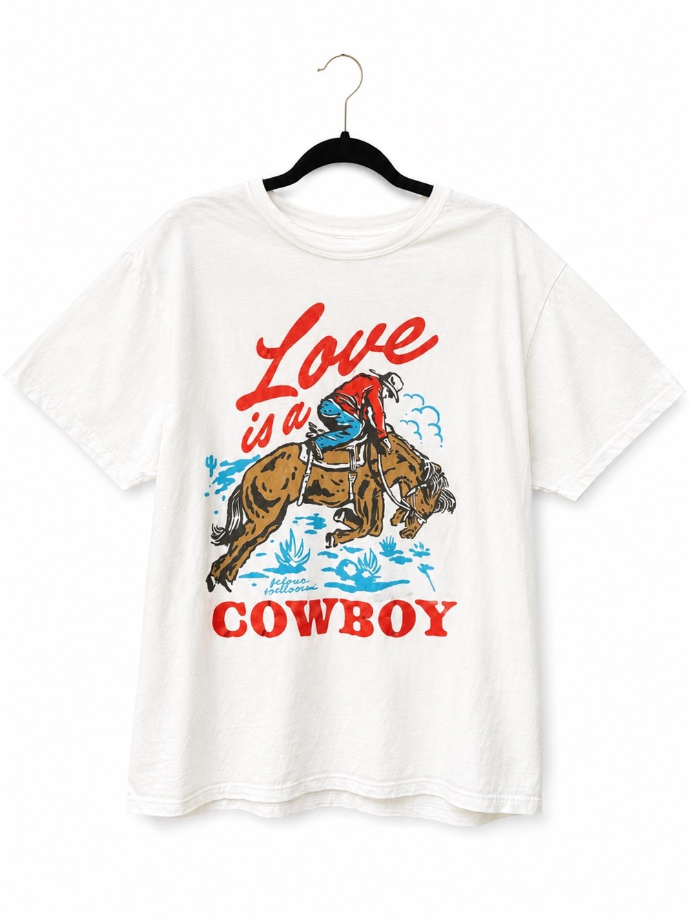 Kelsie Ballerini Graphic Tee Shirt Love Is A Cowboy XL Oversize top country band